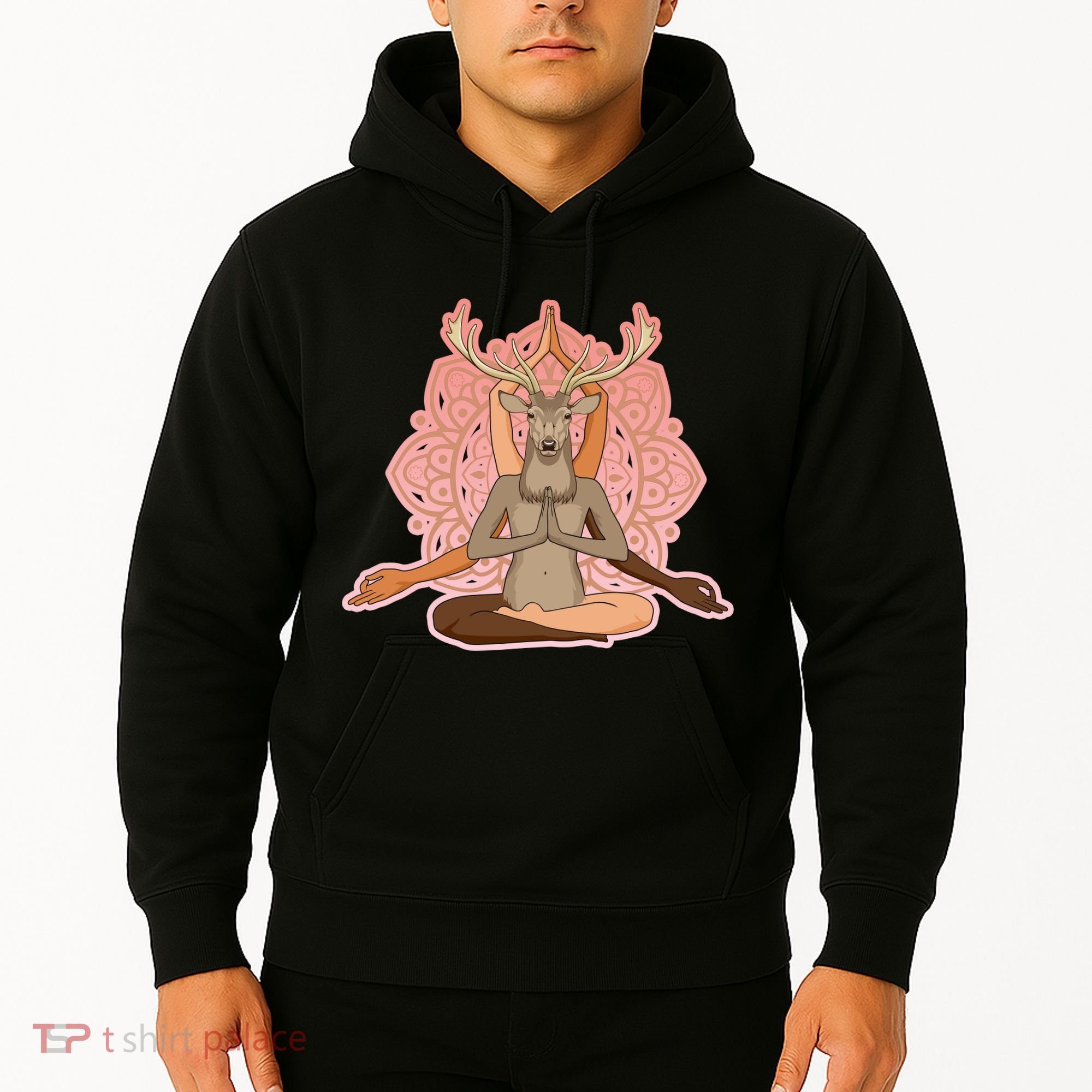 Multi-Ethnic Unity Yoga Deer Hoodie
