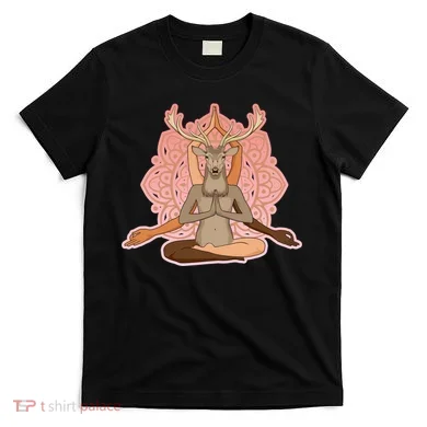 Multi-Ethnic Unity Yoga Deer T-Shirt
