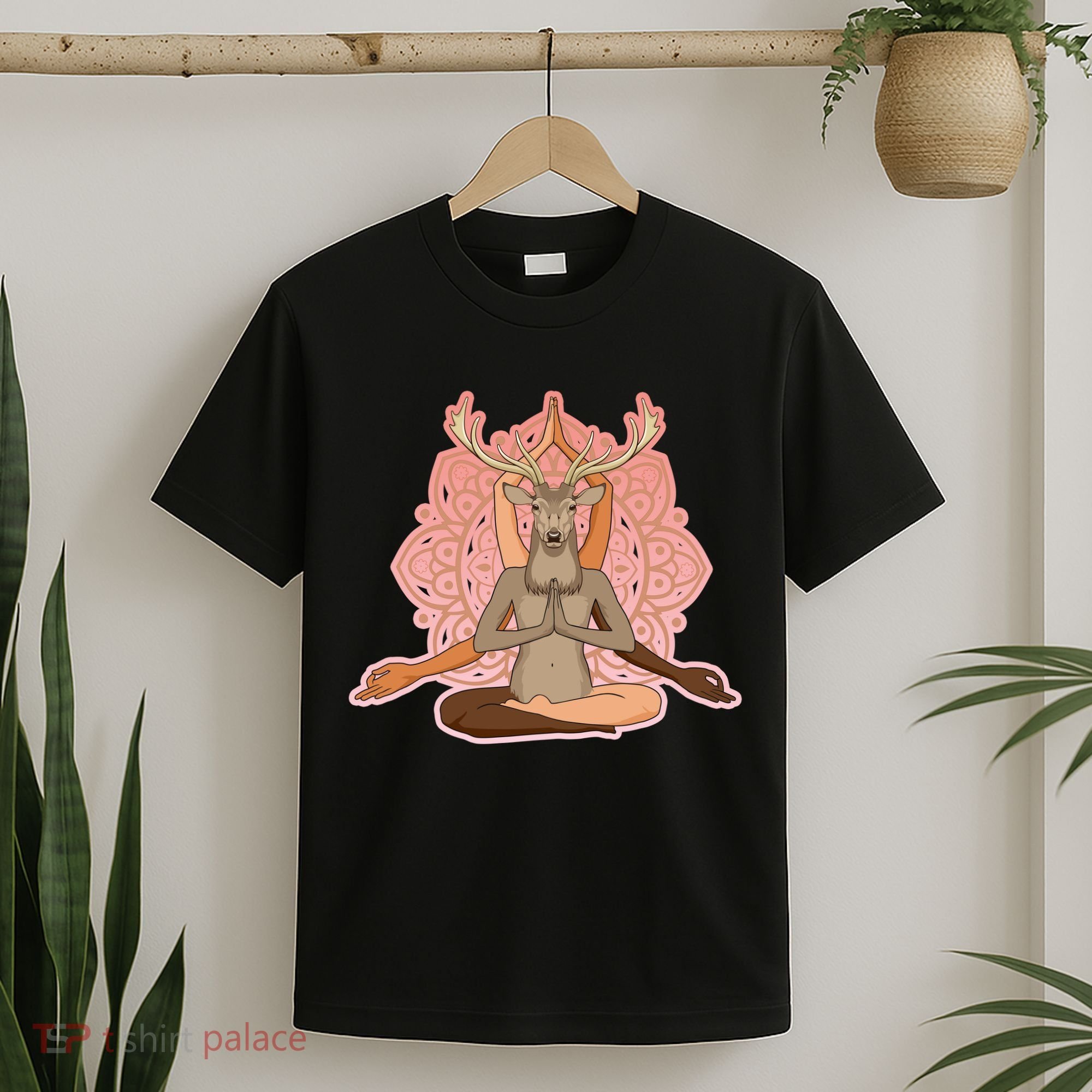 Multi-Ethnic Unity Yoga Deer T-Shirt