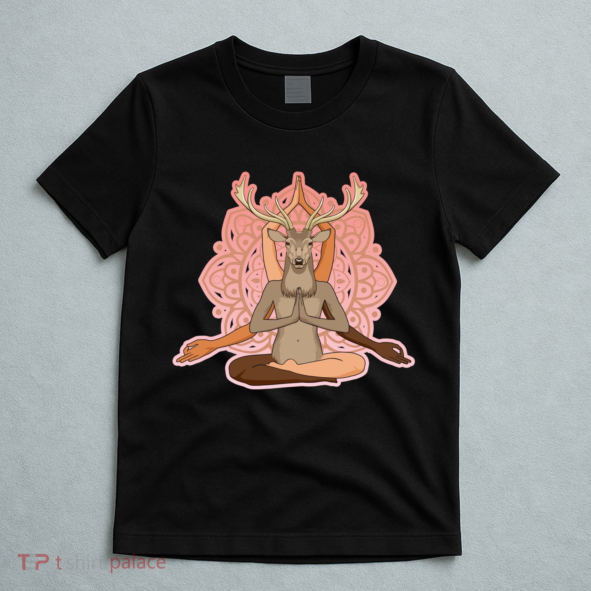 Multi-Ethnic Unity Yoga Deer T-Shirt