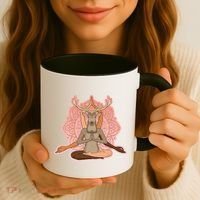 Multi-Ethnic Unity Yoga Deer Coffee Mug thumb 3