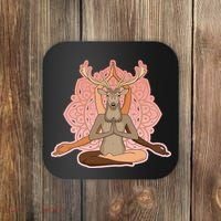 Multi-Ethnic Unity Yoga Deer Coaster thumb 0