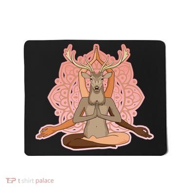 Multi-Ethnic Unity Yoga Deer Mousepad