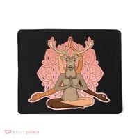 Multi-Ethnic Unity Yoga Deer Mousepad thumb 0