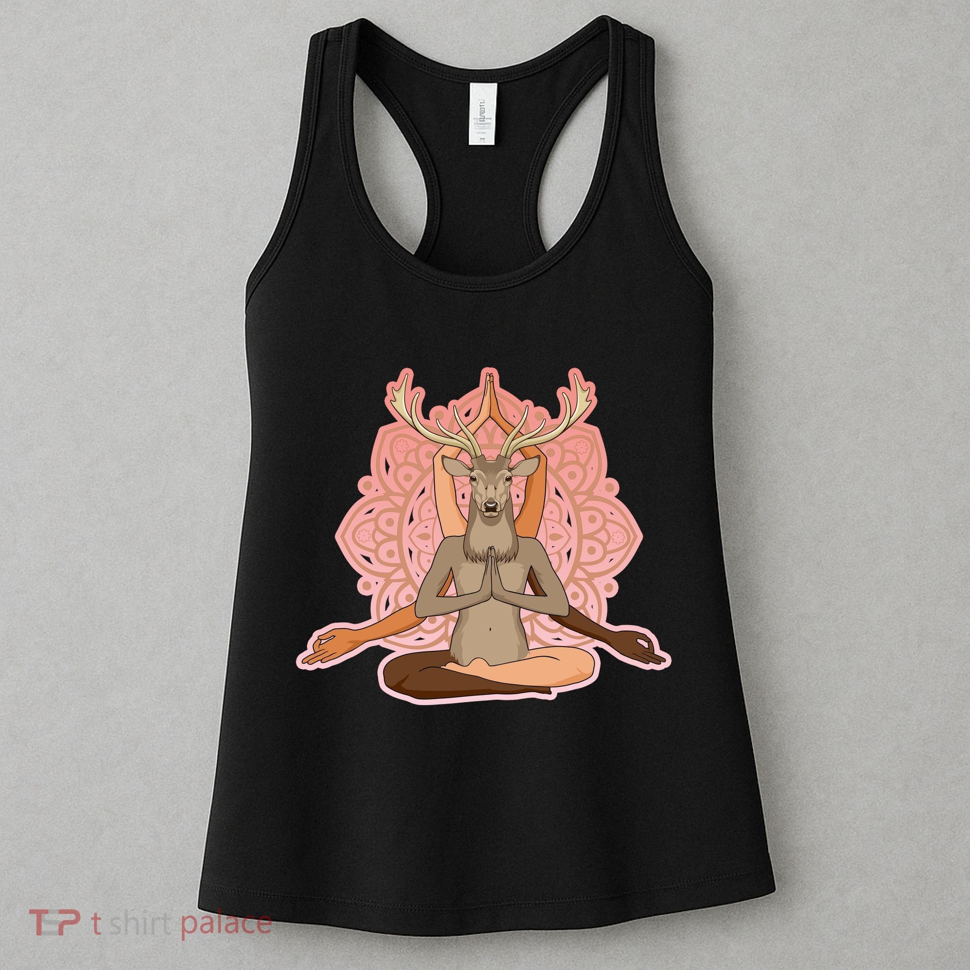 Multi-Ethnic Unity Yoga Deer Women's Tank Top