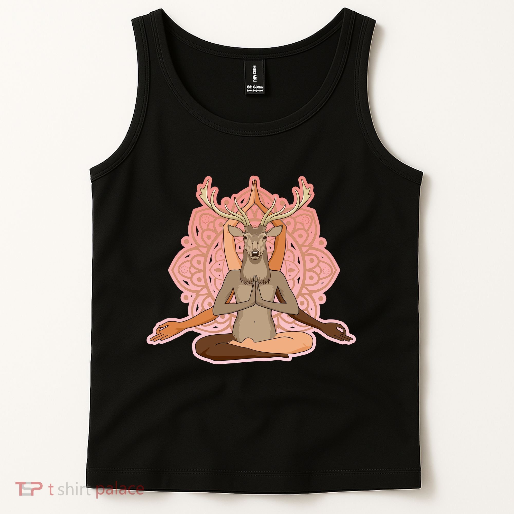 Multi-Ethnic Unity Yoga Deer Tank Top