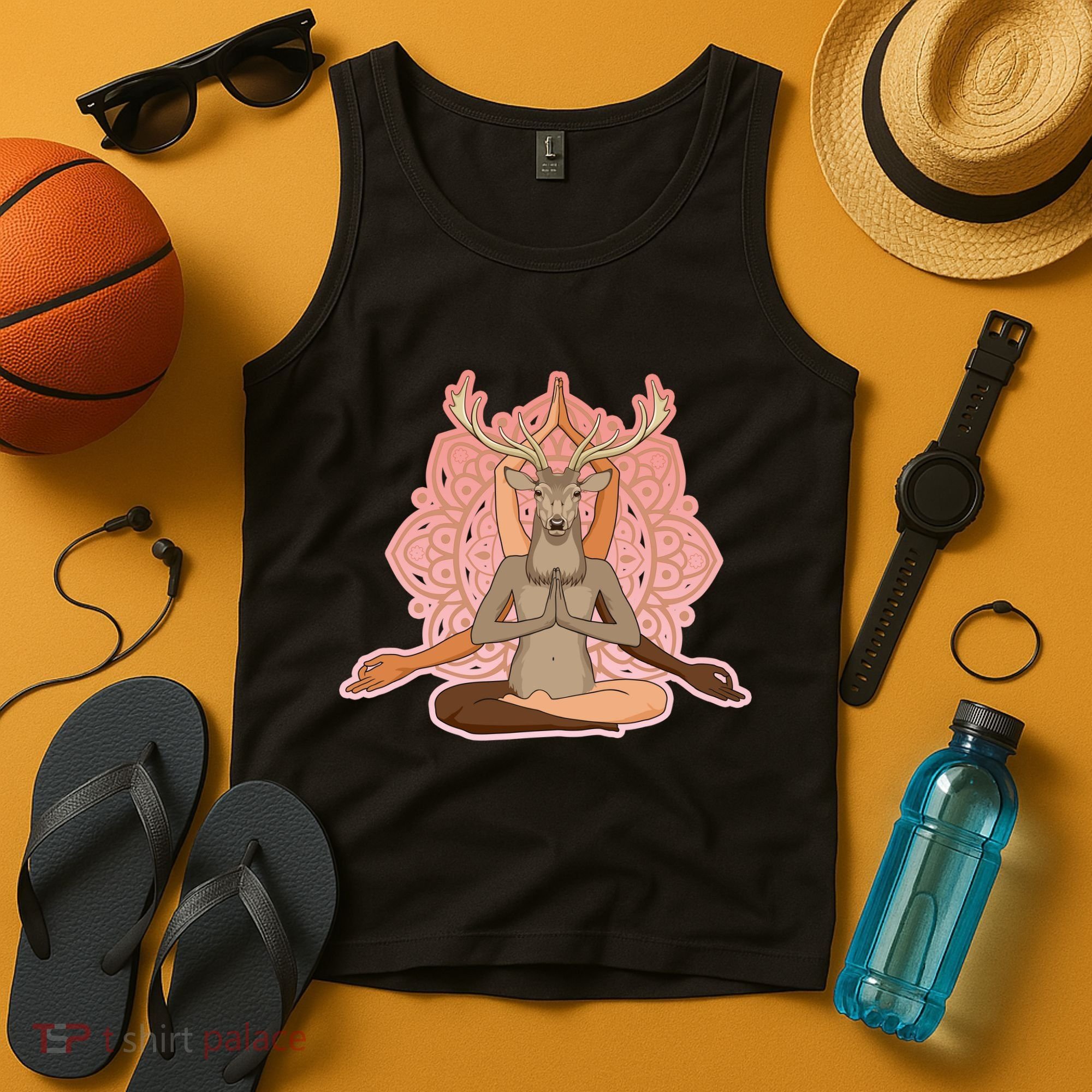 Multi-Ethnic Unity Yoga Deer Tank Top