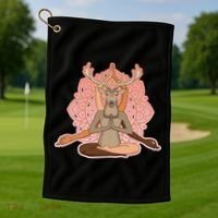 Multi-Ethnic Unity Yoga Deer Golf Towel thumb 1