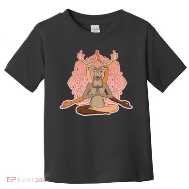 Multi-Ethnic Unity Yoga Deer Toddler T-Shirt