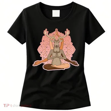 Multi-Ethnic Unity Yoga Deer Women's T-Shirt