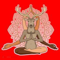 Multi-Ethnic Unity Yoga Deer Santa Hat thumb 1