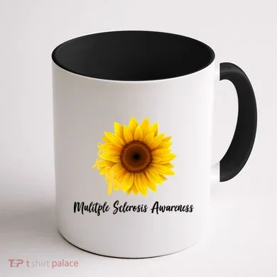 Multiple Sclerosis Awareness Sunflower Coffee Mug back