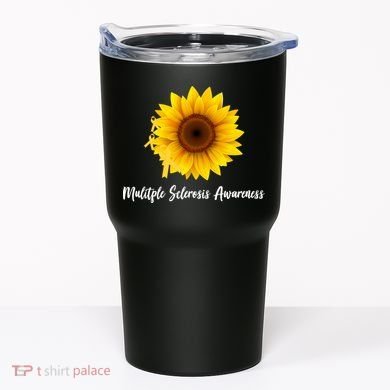 Multiple Sclerosis Awareness Sunflower Tumbler