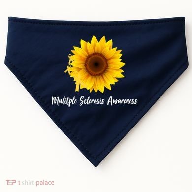 Multiple Sclerosis Awareness Sunflower USA-Made Doggie Bandana