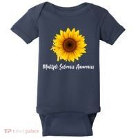 Multiple Sclerosis Awareness Sunflower Baby Bodysuit thumb 0