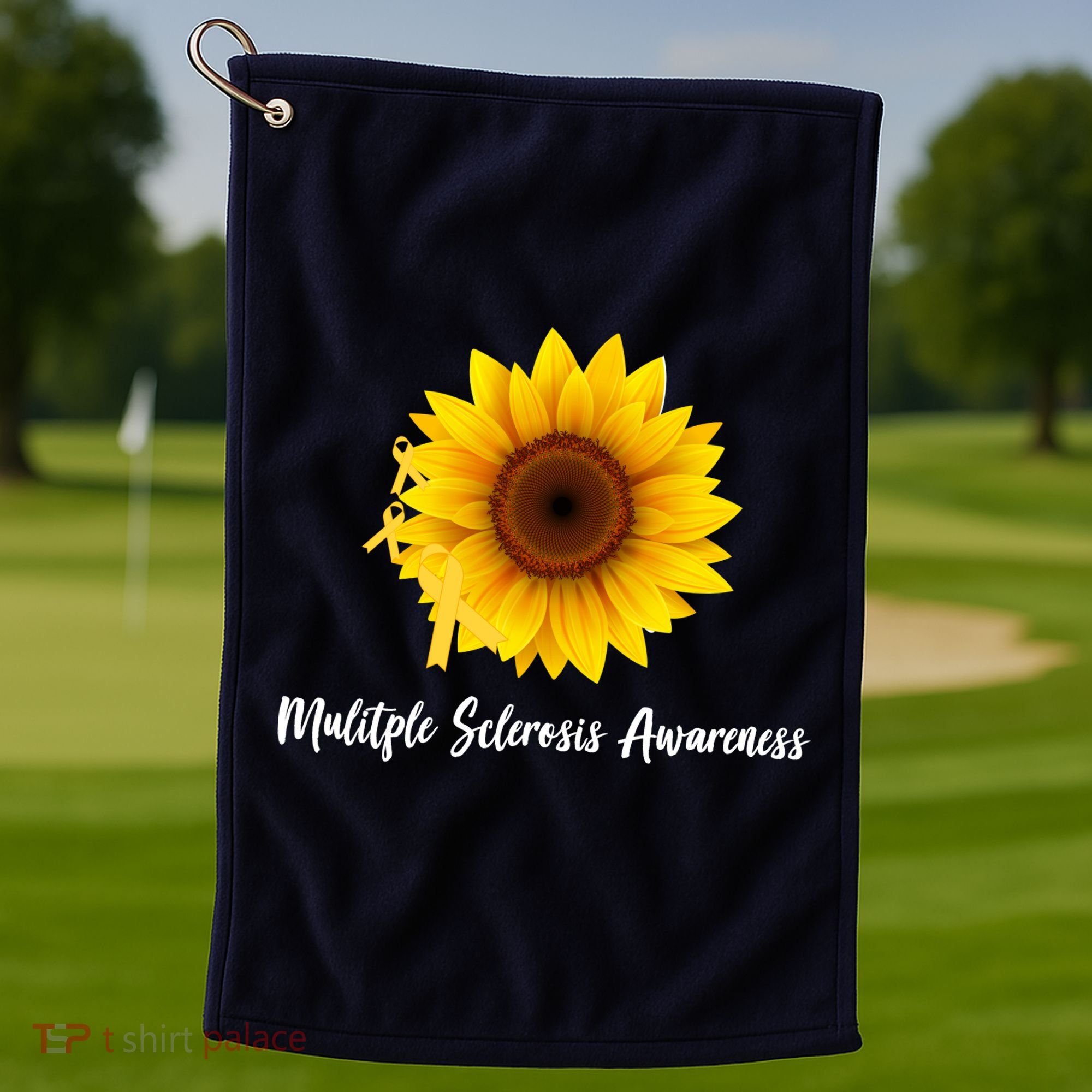 Multiple Sclerosis Awareness Sunflower Golf Towel