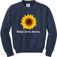 Multiple Sclerosis Awareness Sunflower Kids Sweatshirt thumb 0