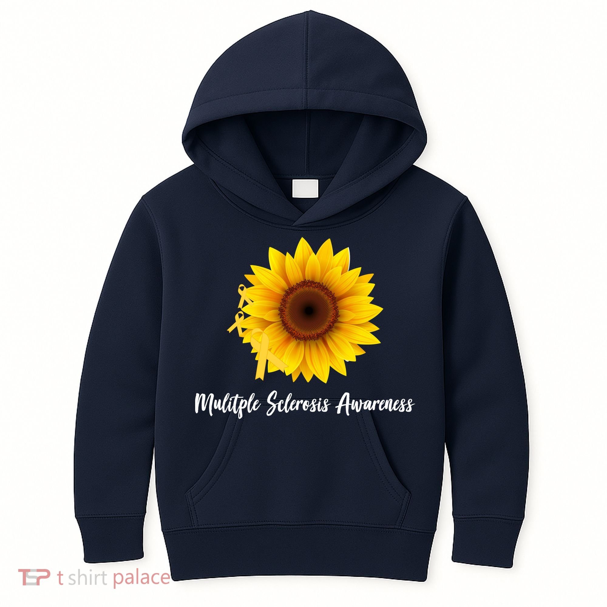 Multiple Sclerosis Awareness Sunflower Kids Hoodie