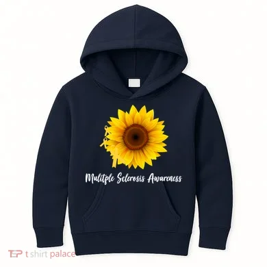 Multiple Sclerosis Awareness Sunflower Kids Hoodie