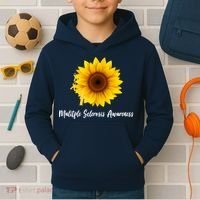 Multiple Sclerosis Awareness Sunflower Kids Hoodie thumb 2