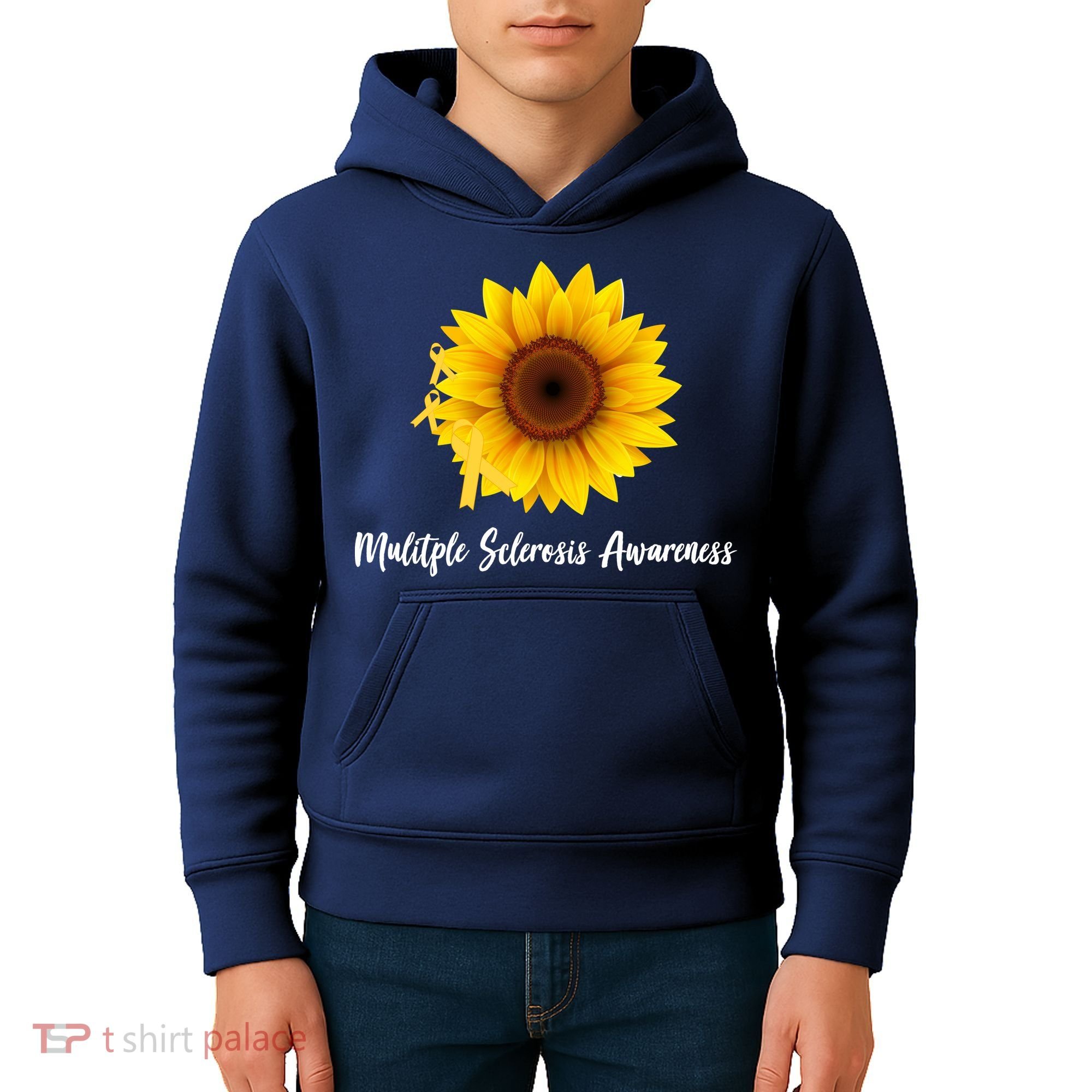 Multiple Sclerosis Awareness Sunflower Kids Hoodie