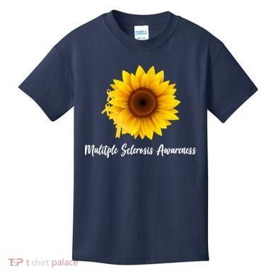 Multiple Sclerosis Awareness Sunflower Kids T-Shirt
