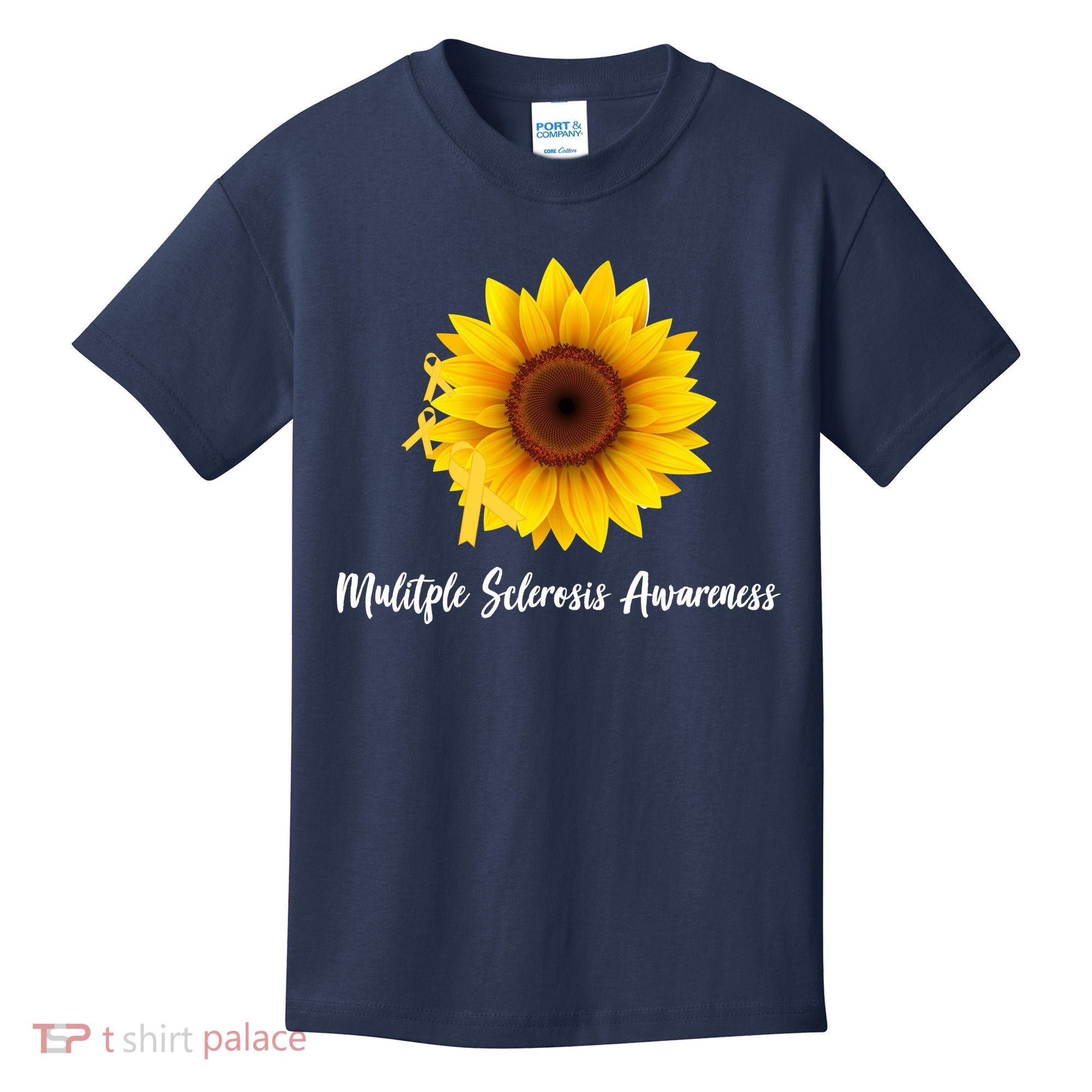 Multiple Sclerosis Awareness Sunflower Kids T-Shirt