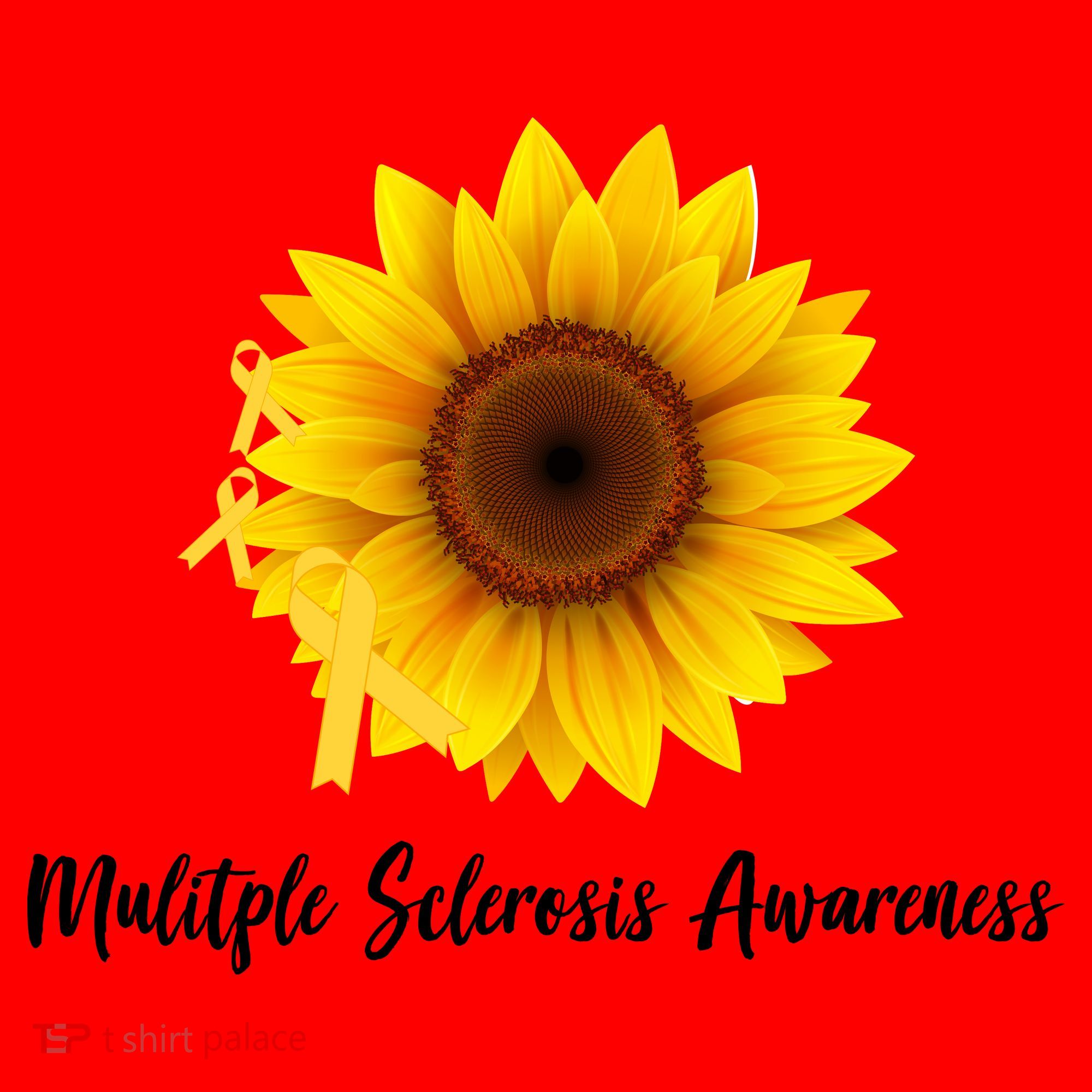 Multiple Sclerosis Awareness Sunflower Santa Hat