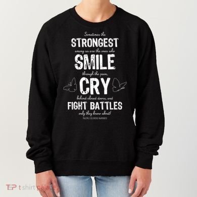 Multiple Sclerosis MS Awareness Fight Battles Quote  Women's Sweatshirt