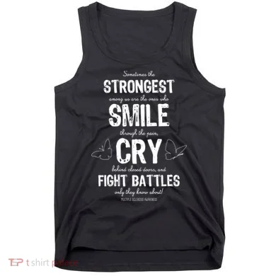 Multiple Sclerosis MS Awareness Fight Battles Quote Tank Top