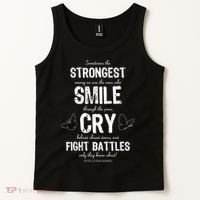 Multiple Sclerosis MS Awareness Fight Battles Quote  Tank Top thumb 2