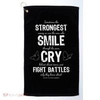 Multiple Sclerosis MS Awareness Fight Battles Quote  Golf Towel thumb 0