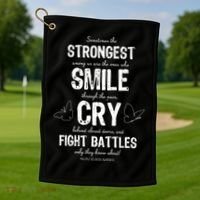 Multiple Sclerosis MS Awareness Fight Battles Quote  Golf Towel thumb 1