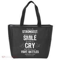 Multiple Sclerosis MS Awareness Fight Battles Quote  Tote Bag thumb 0