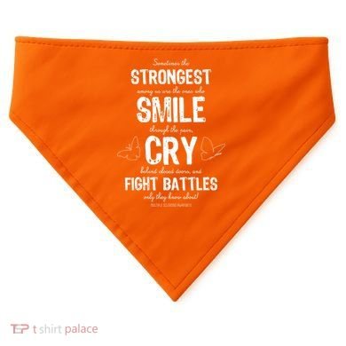 Multiple Sclerosis MS Awareness Fight Battles Quote  USA-Made Doggie Bandana