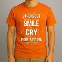 Multiple Sclerosis MS Awareness Fight Battles Quote  T-Shirt thumb 3