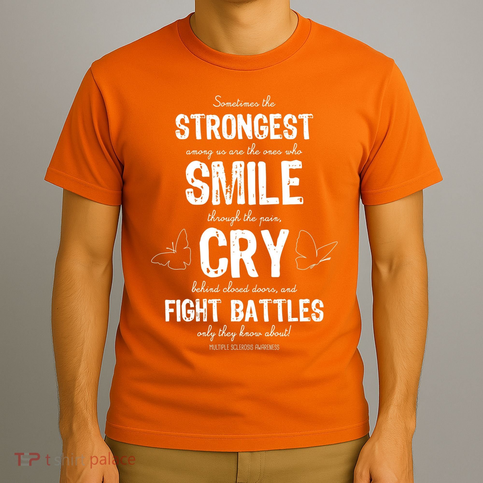 Multiple Sclerosis MS Awareness Fight Battles Quote  T-Shirt