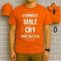 Multiple Sclerosis MS Awareness Fight Battles Quote  T-Shirt thumb 6