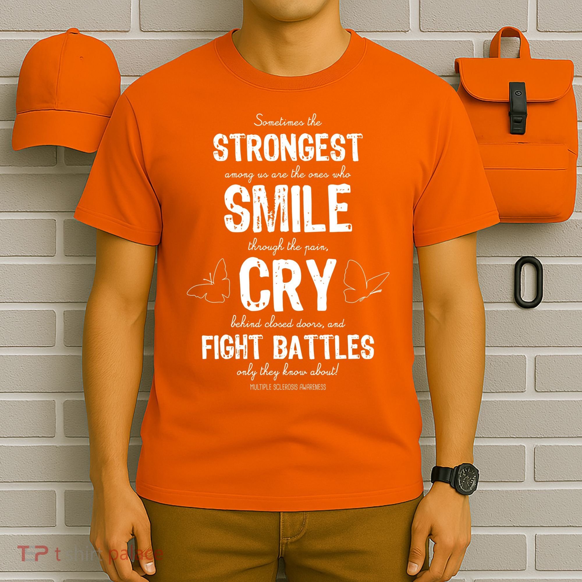 Multiple Sclerosis MS Awareness Fight Battles Quote  T-Shirt