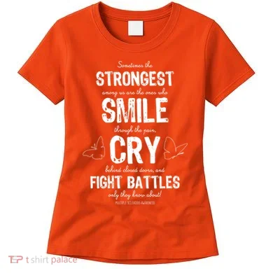 Multiple Sclerosis MS Awareness Fight Battles Quote Women's T-Shirt