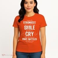 Multiple Sclerosis MS Awareness Fight Battles Quote  Women's T-Shirt thumb 4