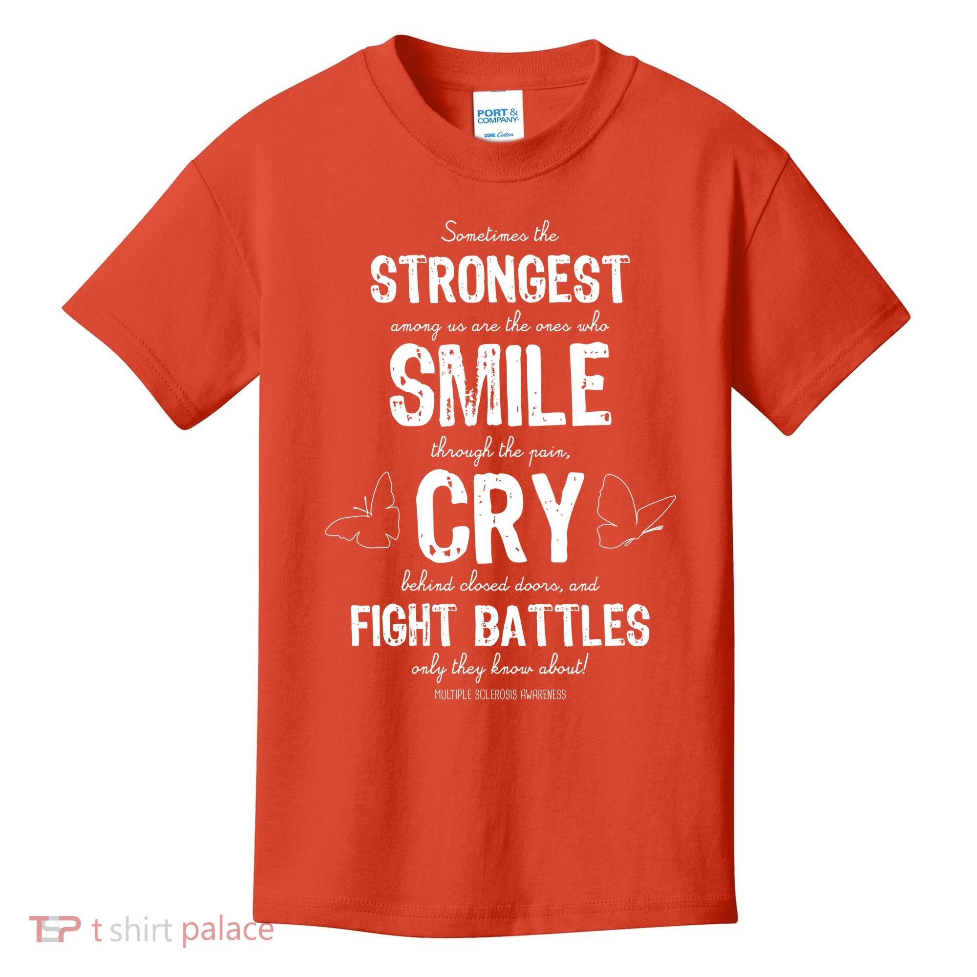 Multiple Sclerosis MS Awareness Fight Battles Quote  Kids T-Shirt