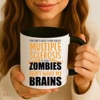 Multiple Sclerosis Zombie Don't Want My Brains Coffee Mug thumb 3