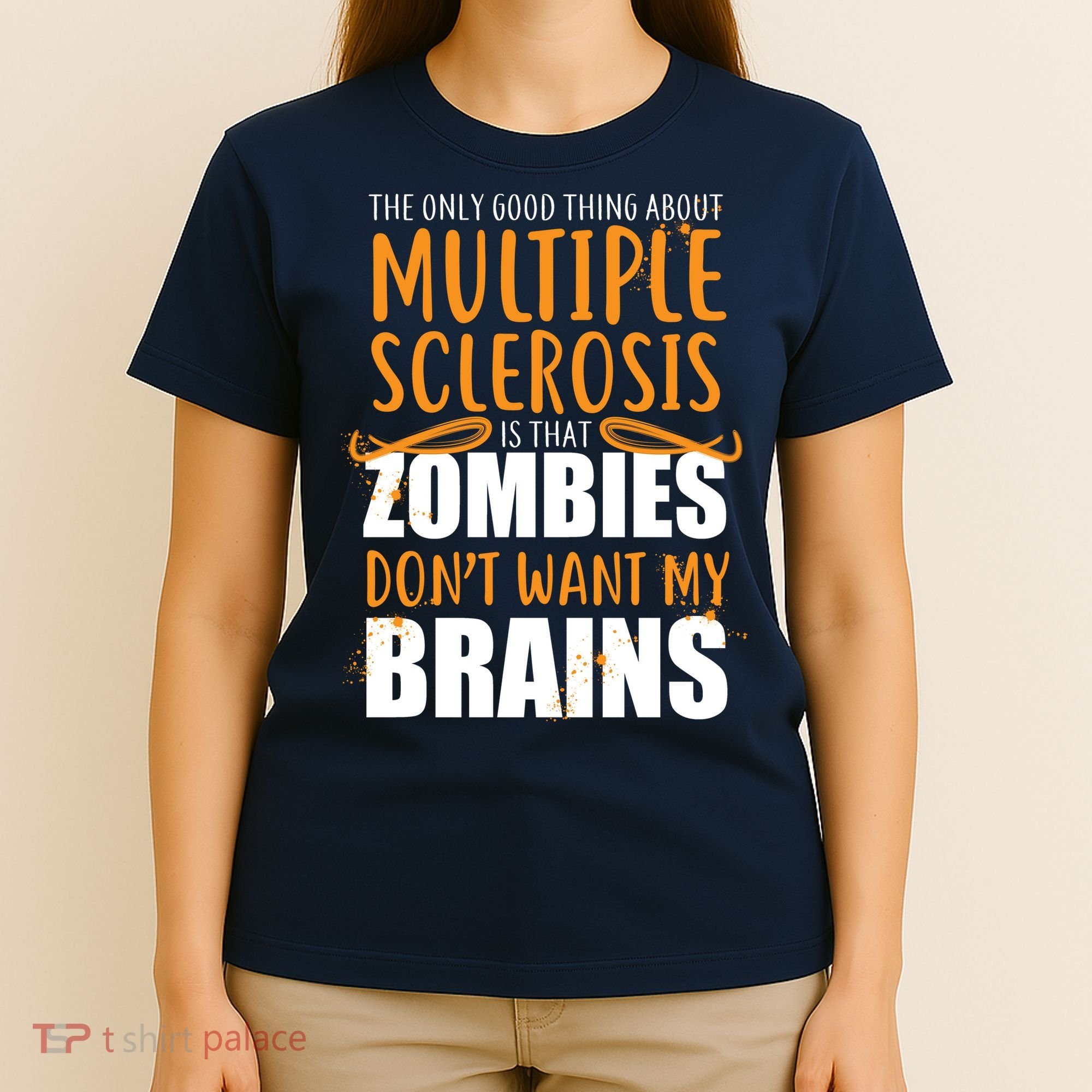 Multiple Sclerosis Zombie Don't Want My Brains T-Shirt