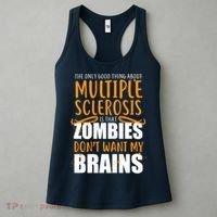 Multiple Sclerosis Zombie Don't Want My Brains Women's Tank Top thumb 3