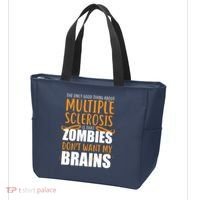 Multiple Sclerosis Zombie Don't Want My Brains Tote Bag thumb 3