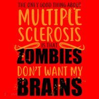 Multiple Sclerosis Zombie Don't Want My Brains Santa Hat thumb 1