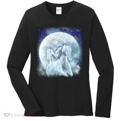 Mystic Unicorn Moon Women's Long Sleeve Shirt