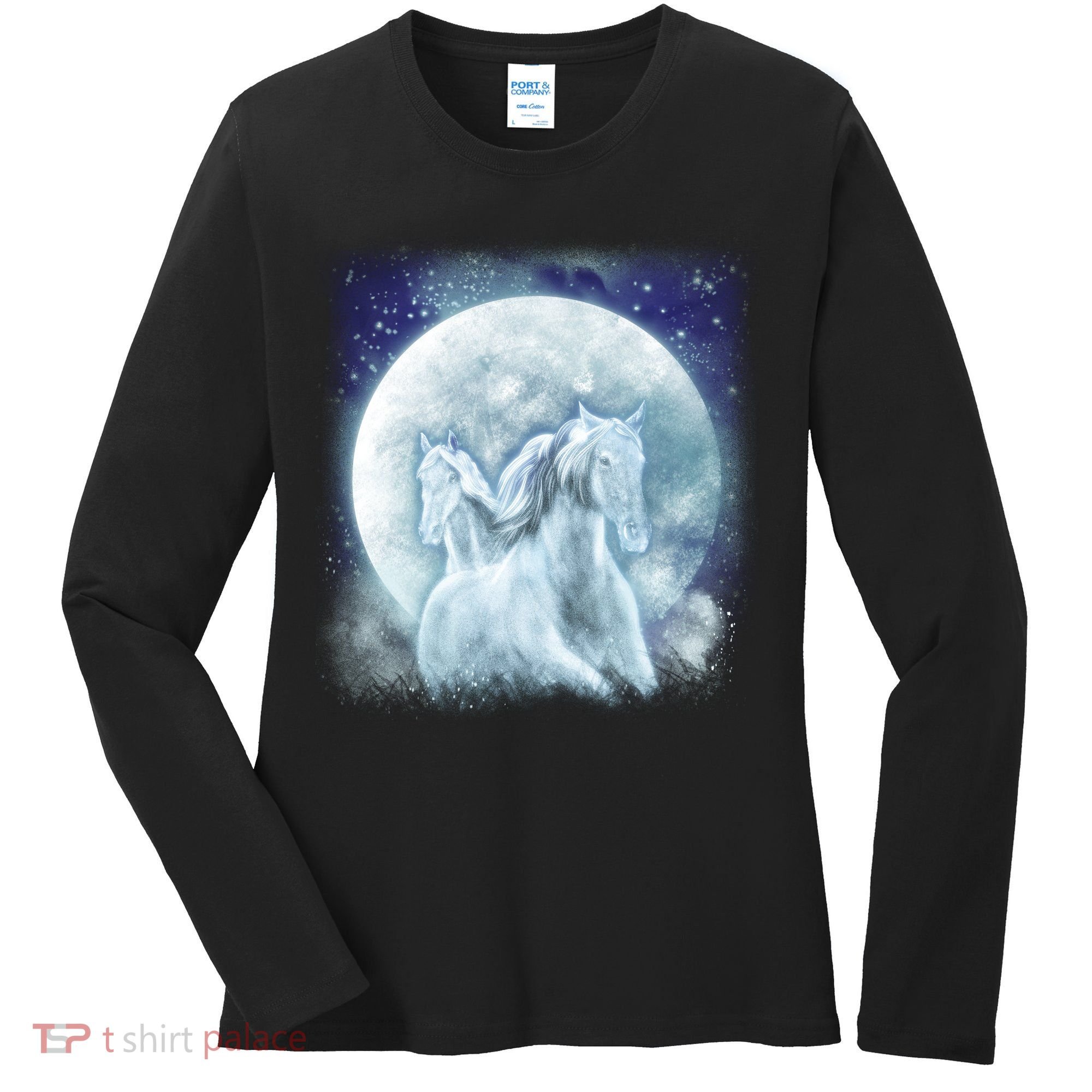 Mystic Unicorn Moon Women's Long Sleeve Shirt