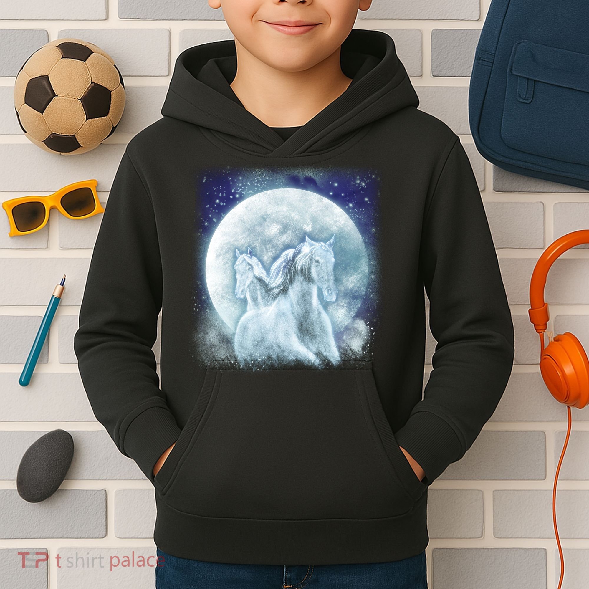 Mystic Unicorn Moon Kids Hoodie